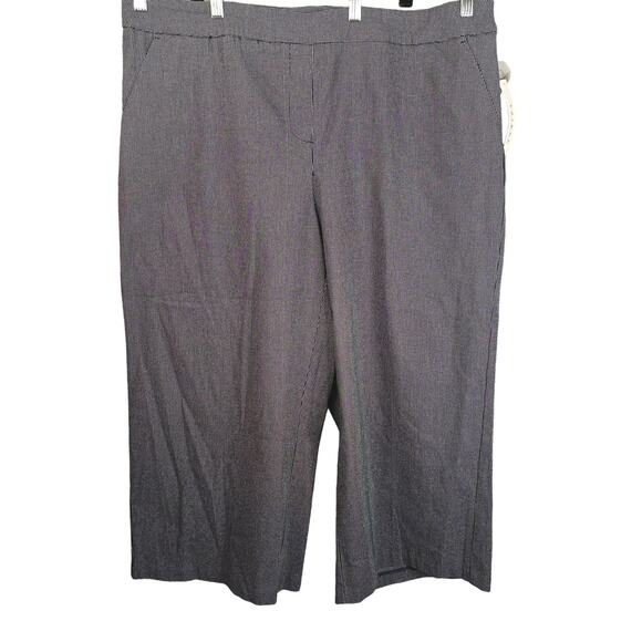 Tribal Wide Leg Crop Pants Womens 24W Ink High Rise Stretch Micro Dot Stitch Fix - Picture 1 of 14